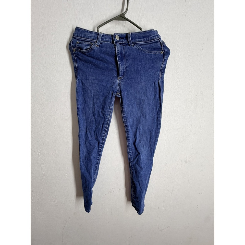 Old Navy Rockstar Super Skinny Jeans Womens 2 Medium Wash Denim Mid Rise Stretch